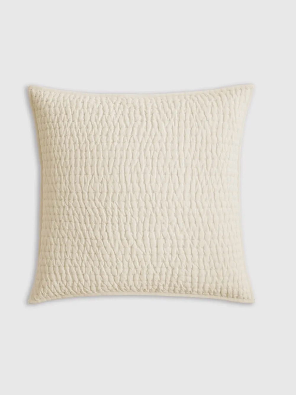 Quince European Linen Cotton Stitch Quilted Euro Sham (1 count) - Undyed